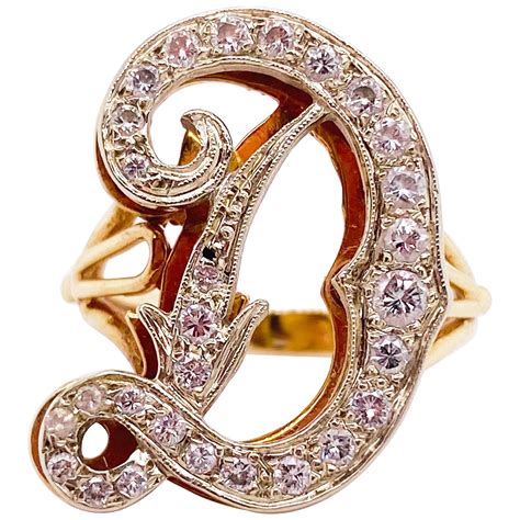 gucci letter d ring|Gucci Letters 'D' ring in silver .